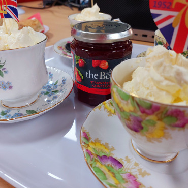 Platinum Jubilee scones with jam and cream
