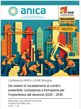 Conferenza ANICA a SAIE Bologna _ Dai sistemi di riscaldamento al comfort sostenibile: competenze e formazione per l’impiantistica del decennio 2026 – 2036