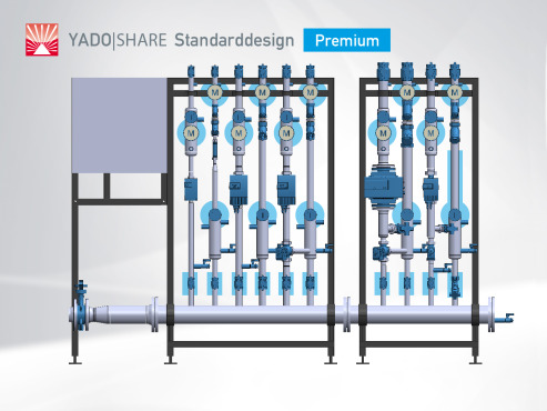 CAD-Abbildung: Heizungsverteiler YADOS-SHARE 1E-4H-1IS - Standarddesign Premium