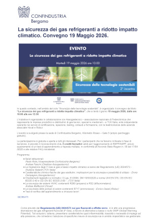 La sicurezza dei gas refrigeranti a ridotto impatto climatico.