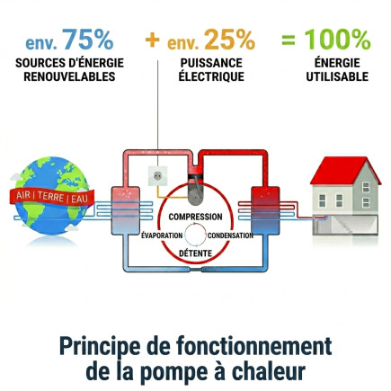 Comment fonctionne une pompe à chaleur 