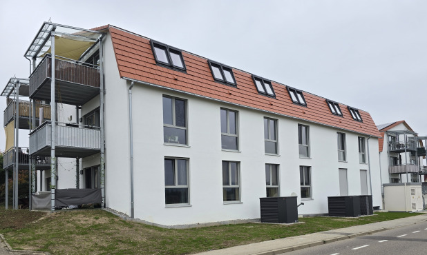 Außenansicht der Gebäudes mit den 3 Belaria® pro Einheiten