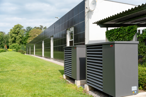 Hybrid system consisting of gas boiler photovoltaics and air source heat pumps for medium-sized family business