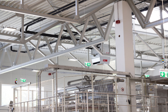 Die Hallenklimalösung sorgt für optimale Luftqualität trotz hoher Feuchtelast.