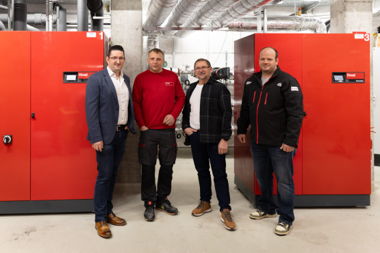Rene Zobl & Dominik Reitmeier (Hoval) mit Roland Hirschböck & Andreas Bumba (Lohr Gebäudetechnik)