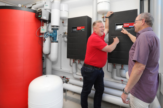 Technical room indoor unit air-water heat pump