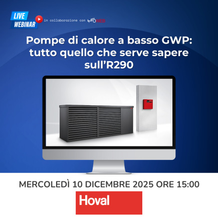 Pompe di calore a basso GWP, norme e applicazioni: Live Webinar di Infoweb