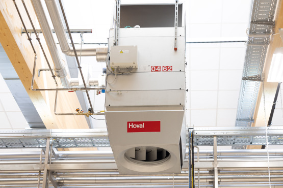 Ideales Hallenklima dank 22 TopVent®-Geräten zum Heizen, Kühlen und Entfeuchten.
