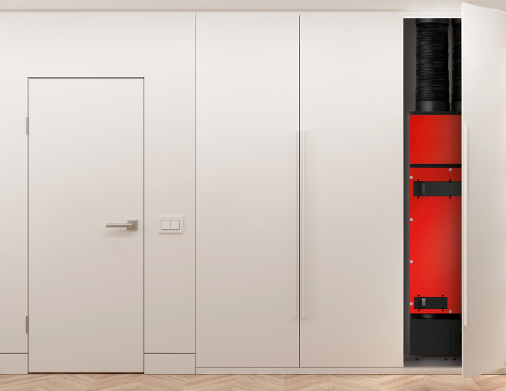 Wohnraumlüftung Wandschrank