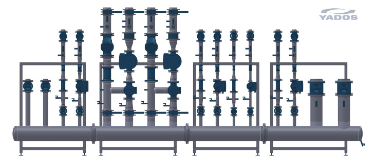 Abbildung: YADOS Kälteverteiler YADO-SHARE 1E-7H (850 kW)
